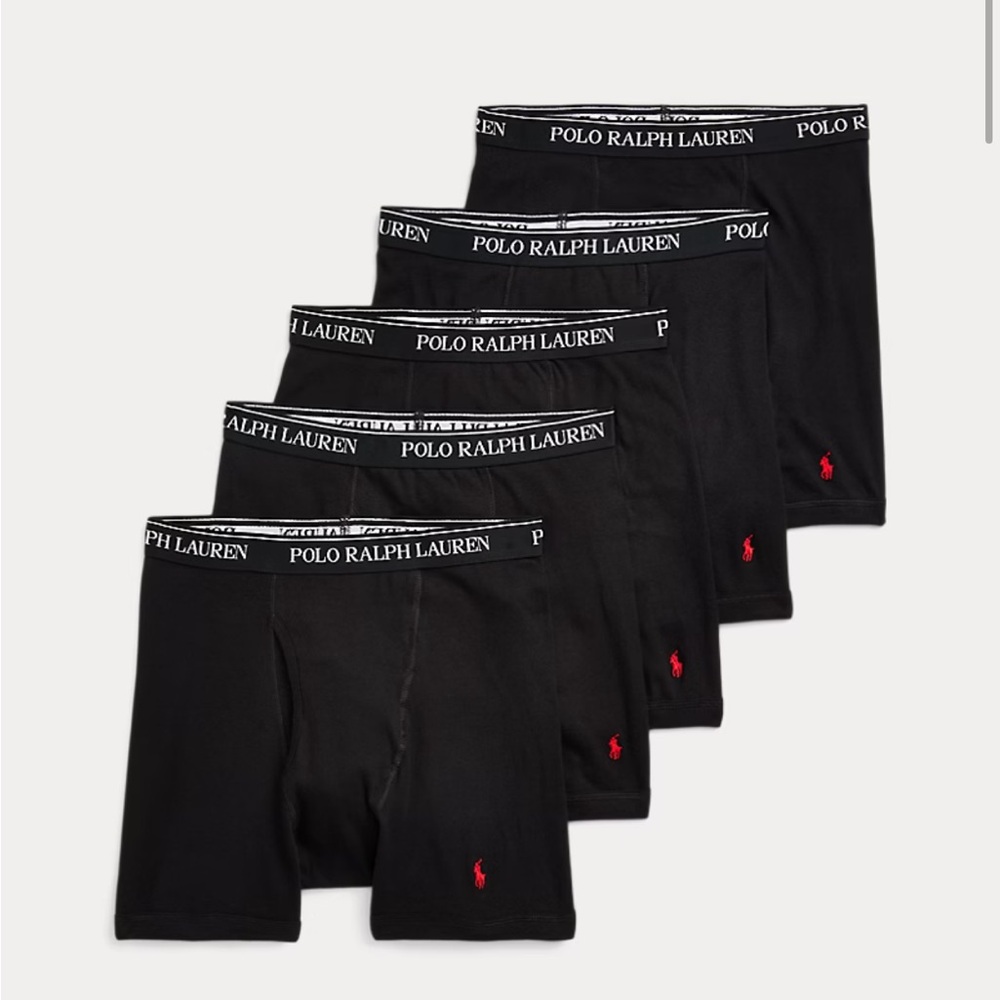 Polo Ralph Lauren Cotton Wicking Boxer Brief 5-Pack
